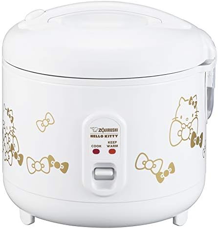 Zojirushi NS-RPC10KTWA Automatic Rice Cooker &amp Warmer 5.5-Cup White &amp SM-TA48KTBA Stainless Steel Vacuum Insulated Mug 16-Ounce Hello Kitty Black