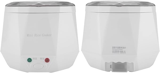 1.6 Liter Truck Rice Cooker Portable Food Steamer Portable Rice Cooker 24V 140W Electric Food Steamer Hot Rice Anytime For Truckers (white)