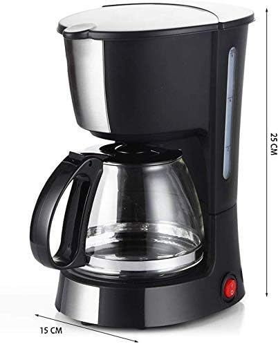 Coffee Machine Filter Coffee MakerOne-Touch OperationAnti-drip and Heat Preservation FunctionFunnel RemovableEasy to Clean600 MlBlackCompatible with Espresso Cook