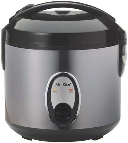 6 Cup Rice Cooker with Stainless Steel Body