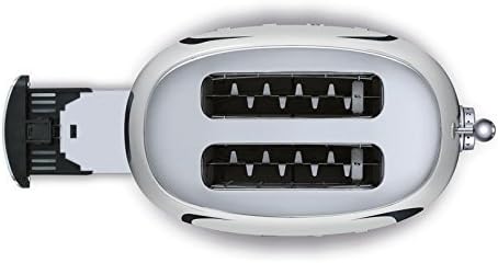 Smeg TSF01SSUS 50's Retro Style Aesthetic 2 Slice Toaster Chrome (Renewed)