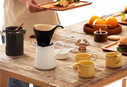 Zero Japan - Bee House Pour Over Coffee Dripper - Lead-Free &amp Cadmium-Free Ceramic Coffee Maker with Elegant Peek Hole Drip Cone Brewer Coffee Gifts Brewing Accessories - Steel Gray Standard Si