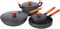 Cookware Set Pots and Pans Set 4pcs Cookware Set Soup Pot Frying Pan Wok Milk Pan Kitchen Cooking Pot Set Induction Cooker Non-Stick Pan Saucepan Cooking Pot Set Cooking Pan S