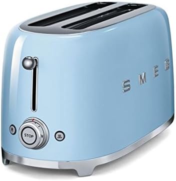 Smeg TSF02PBUS 50's Retro Style Aesthetic 4 Slice Toaster Pastel Blue