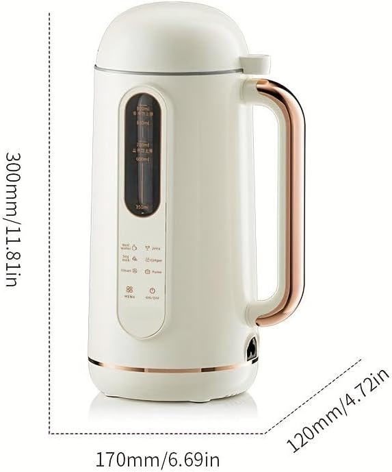 Automatic Nut Milk Maker Machine &amp Almond Milk MakerSelf-Cleaning Multifunctional SoyOatCoconut MilkOat MilkJuice &amp Porridge MakerDelay Start&amp12H Keep Warm/Boil Water/Low-Noise