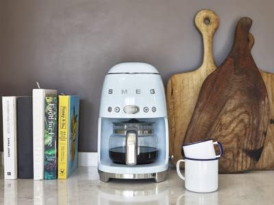 Smeg 50's Retro Drip Coffee Maker with Extra Glass Carafe (Pastel Blue)