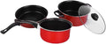 3-Piece Non-Stick Cookware Set Frying Pan Soup Pot and Milk Pan Dishwasher Safe Kitchen Cooking Tools for Home Use