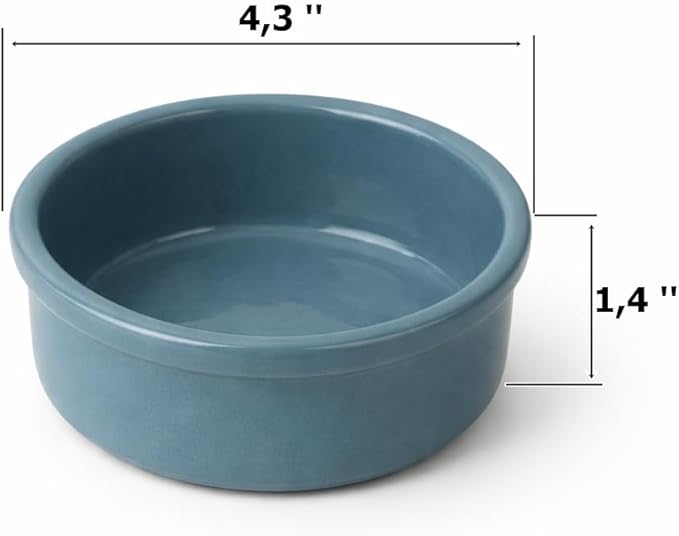 Areste Mexican Clay Cookware Set of 6 – Full Light Blue Terracotta Pots Bowls Plates &amp Serving Dishes – Spanish Earthenware for Baking Yogurt Kheer Meat Vegetables – Cazuelas Mexicana