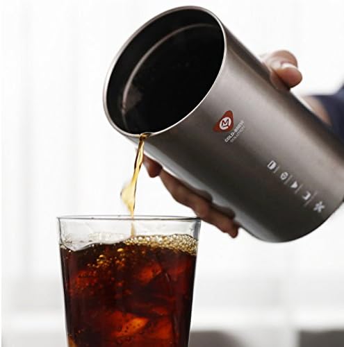 CS550 Upgrade My Dutch Cold Brew Iced Coffee Maker Perfect Cooling Effect Air Tight Clean Drip Valve Double Wall Stainless Steel 18oz 3.7 x 12