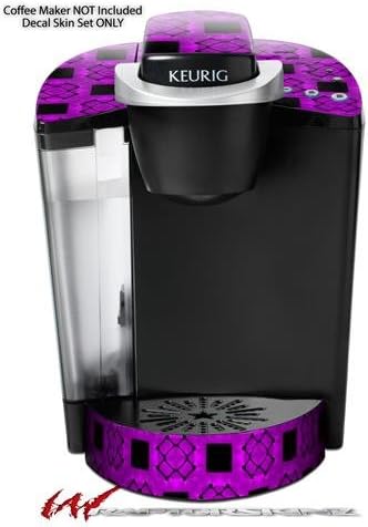Decal Style Vinyl Skin compatible with Keurig K40 Elite Coffee Makers Criss Cross Purple (COFFEE MAKER NOT INCLUDED)