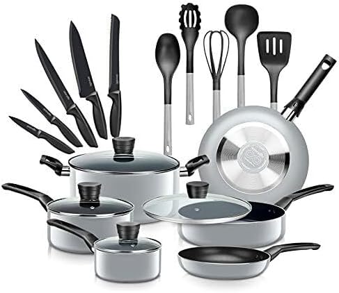 For SereneLife 20-Piece Set Kitchenware Pots &amp Pans Basic Kitchen Set