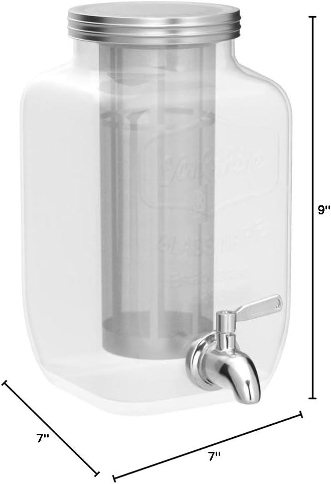 Original Grind Coffee Co.1 Gallon Cold Brew Coffee MakerEasy Pour Stainless Steel Spigot TapExtra Thick Glass Pitcher Brewing System Iced Coffee MakerRefrigerator Safe Storage
