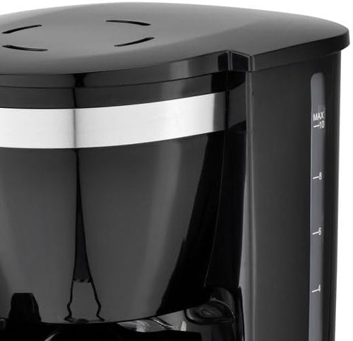 10 Cup Programmable Digital Coffee Maker with Auto Shut-Off Reusable Filter &amp Warming Plate – White Drip Machine for Home or Office (Black.)
