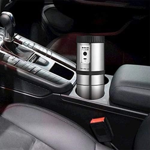 Portable Coffee Maker Stainless Steel Electric Grinding One Hand Cup 250Ml Mini Home Outdoor Coffee Pot Grinder (Silver) (Silver)