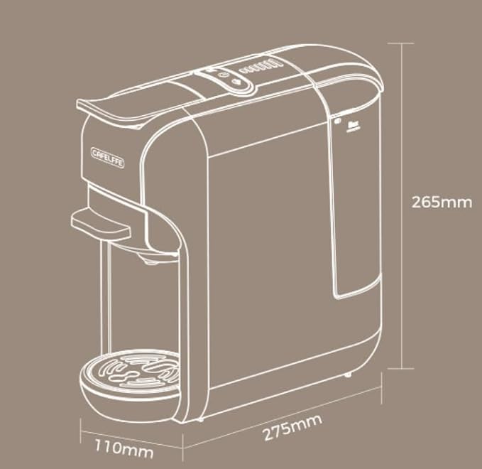 5-in-1 Coffee MachineCapsule Coffee Machine 7-Speed Water Level AdjustmentHot and Cold Switchable19bar High Pressure Extraction600ml Water TankCompatible with a Variety Of Capsules