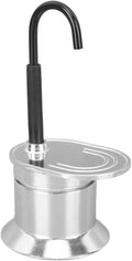 50ml Mini Aluminum Moka Pot - Single Tube Espresso Maker 2.2 fl oz Compact Aluminum Body with Safety Valve &amp Black Handle Portable Brewing for Home Office &amp Travel