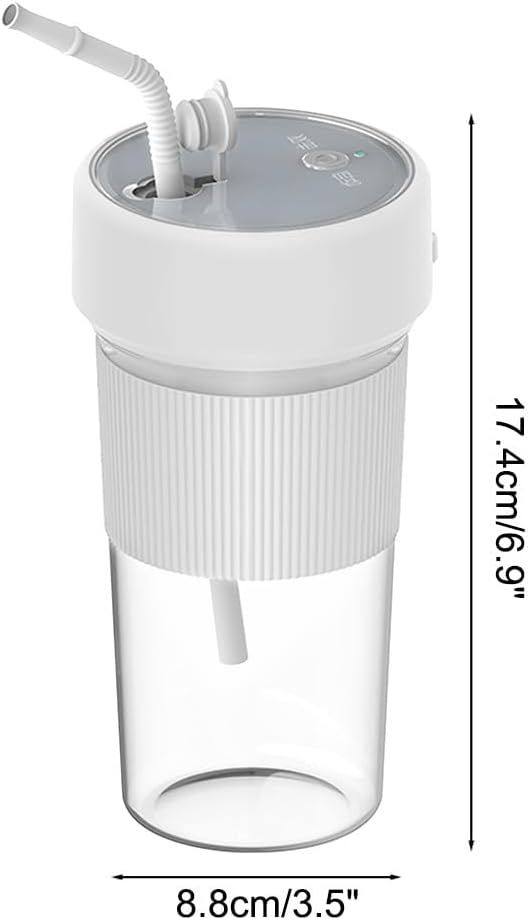 Portable Blender Cup 14Oz Mini Juicer Blender with 6 Blades Rechargeable Handheld Blender for Office Gym Travel