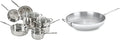 Cuisinart 11-Piece Cookware Set Chef's Classic Stainless Steel Collection 77-11G &amp 722-36H Chef's Classic 14-Inch Helper Handle Skillet Stainless Steel