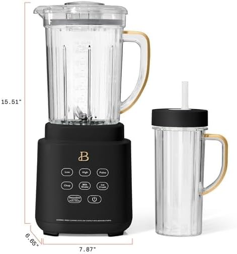 Be.autiful PowerExact Blender System Capacity 50 oz Black Sesame