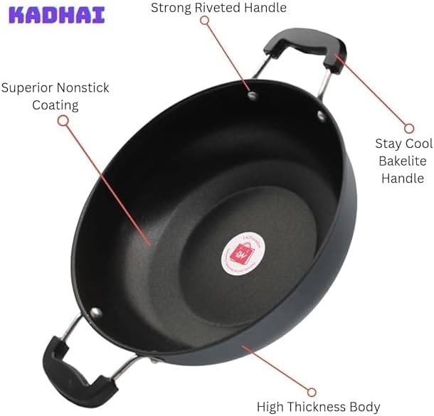 Nonstick Cookware Set (Grey Base 2-Piece Combo Pack)