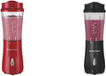 Hamilton Beach Personal Blender with 14oz Travel Cup and Lid Black (51101AV) &amp Hamilton Beach Personal Blender for Shakes and Smoothies with 14oz Travel Cup and Lid Red (51101RV)