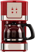 Coffee Machine Coffee Machine Compact Coffee Machine600ml Programmable Coffee Maker with Anti Drip FunctionBoil-Dry Protection550wRedCompatible with Espresso Cooker