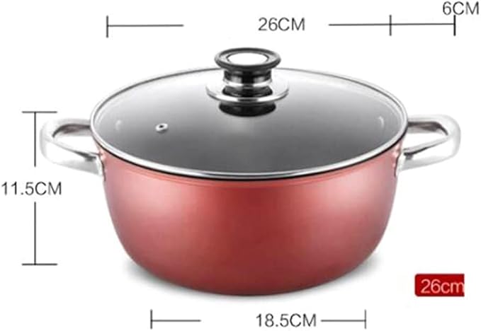 Household Non-Stick 2-Piece Cookware Set with Pot and Frying Pan Stainless Steel Induction &amp Universal Stove