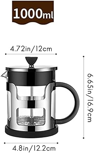 Coffee Press Stainless Steel Pot Maker Glass Tea Pot with Tea Strainer Filter Kettle Teapots Coffee Machine Pots