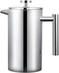 Stainless Steel French Press Coffee Maker 800 ml Double Wall Metal Insulation Coffee Press &ampTea Brewer Easy Clean And Easy Press Strong Quality Coffee Press (Size : 1000ml)