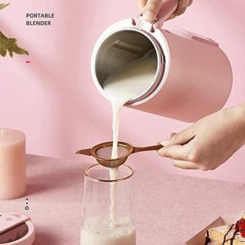 Juicer Electric Soymilk Machine Mini Heatable -Bean Milk Juicer Blender Rice Paste Maker Filter-Free with Steamer Breakfast