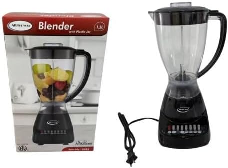 J&ampV TEXTILES 10 Speed Countertop Blender Juicer &amp Smoothie Maker Slim Flip &amp Store Design Dishwasher Safe 51oz Capacity Pitcher &amp Lid Stainless Steel Blade 400 Watt