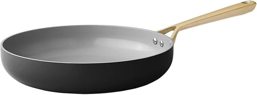 11 Piece Modern Ceramic Cookware Set (Black) – Nonstick Healthy Ceramic Interior – Heavy Gauge Aluminum with Induction Base – Oven Safe to 450°F