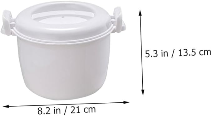 PRETYZOOM 2pcs Insulated Rice Cooker Microwave Rice Cooker Steamer Pot Basket Microwave Containers Portable Asian