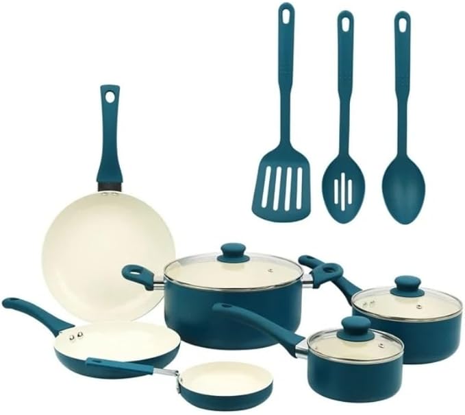 12-piece non-stick aluminum alloy cookware set