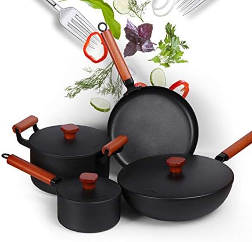 Cookware Cookware Set Soup Pot Frying Pan Wok Milk Pot Kitchen Cooking Pot Set Induction Cooker Saucepan Casserole Hotpot