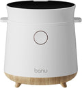 Banu Mini Low Carb Rice Cooker Japanese Low Carb Rice Cooker 3 Cups (white rice) 1 Cup (Low carb rice) Uncooked with Stainless Steel Steamer Rice Maker Low Sugar Rice Function 24H Delay Timer &amp