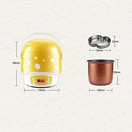 Rice Cooker Yellow Mini Rice Cooker Multifunction for 1-2 Students Mini Cooker