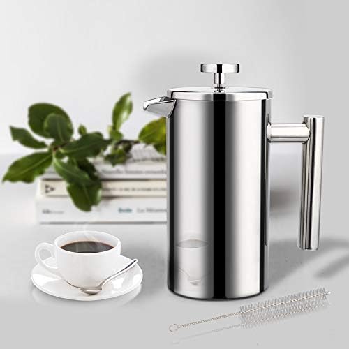 Coffee Press Maker French Press Stainless Steel Espresso Coffee Machine Double-Wall Tea Maker Pot 1000ml Pots (800ml)