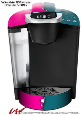 Decal Style Vinyl Skin compatible with Keurig K40 Elite Coffee Makers Ripped Colors Hot Pink Seafoam Green (COFFEE MAKER NOT INCLUDED)