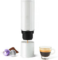 portable coffee maker15 Bar Mini Coffee Maker USB-C &amp Car Charger Lightweight Espresso Maker (White)