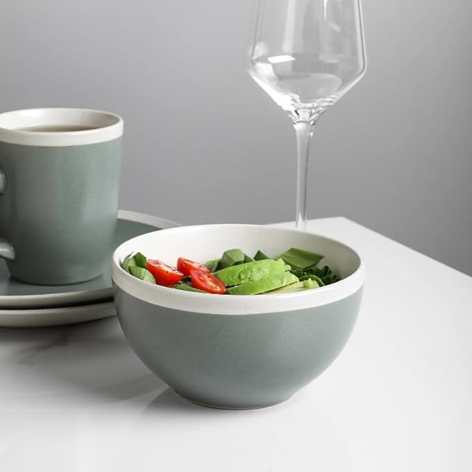 16-Piece Round Dinnerware Cream Dinner Set Everyday Use Dinner Set Dishes Round Plates Tableware Sets