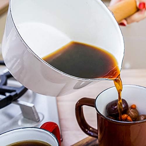 Thickened Enamel 1.2L Leaking Milk Pot Boiled Cereal Baby Rice Paste hot Milk Induction Cooker Gas General