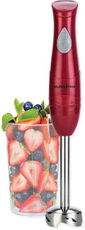 EUROSTAR EH441R 2-Speed Hand Blender with Stainless Steel Detachable Shaft Red
