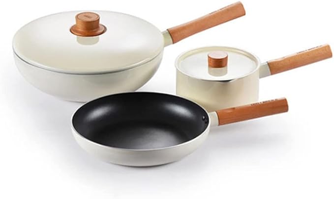 Cookware Set 5 Piece Nonstick Steak Egg Frying Pan Thickening Milk Pan Cooking Utensils Kitchen Utensils (Color : A Size A