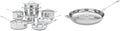 Cuisinart Contour Stainless 13-Piece Cookware Set with 12-Inch Open Skillet Helper Handle