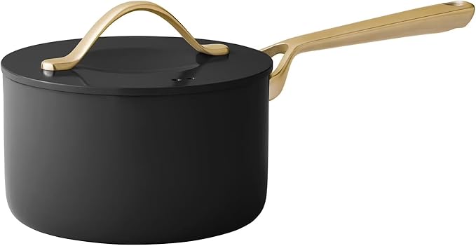 11 Piece Modern Ceramic Cookware Set (Black) – Nonstick Healthy Ceramic Interior – Heavy Gauge Aluminum with Induction Base – Oven Safe to 450°F