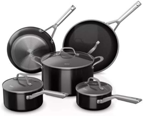 Ninja Foodi Never Stick 9pc Nonstick Cookware Set (9 Black)