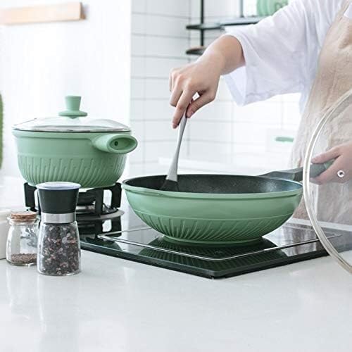 Pots and Pans Set 4pcs Cookware Set Soup Pot Frying Pan Wok Milk Pot Kitchen Cooking Pot Set Induction Cooker Non-Stick Pan Kitchen Cooking Set
