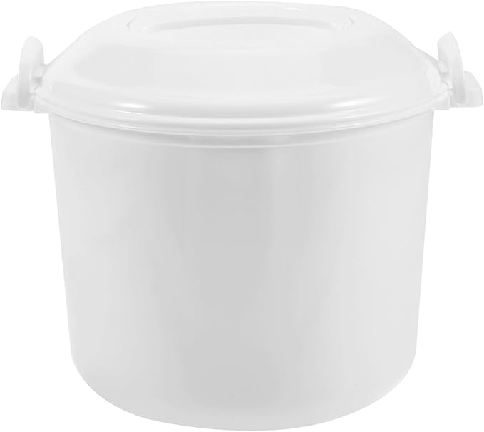 GLEAVI 3L Microwave Rice Cooker with Lid Portable Rice Maker Microwave Safe Food Container Steaming and Heating for Home and Travel