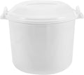 GLEAVI 3L Microwave Rice Cooker with Lid Portable Rice Maker Microwave Safe Food Container Steaming and Heating for Home and Travel